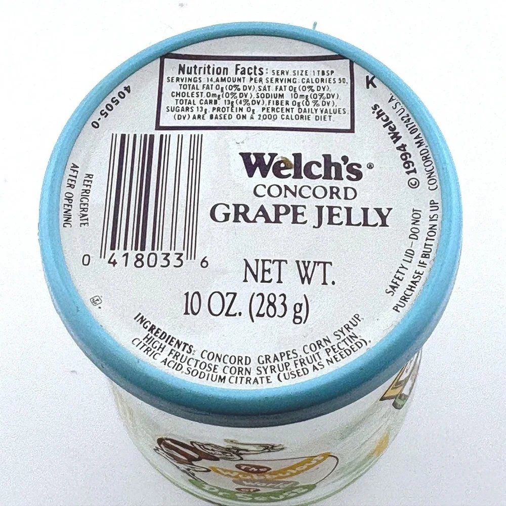 Vintage 1996 Welchs Dr Seuss Wubbulous World Jelly Jar Scene 1 Cat in the Hat